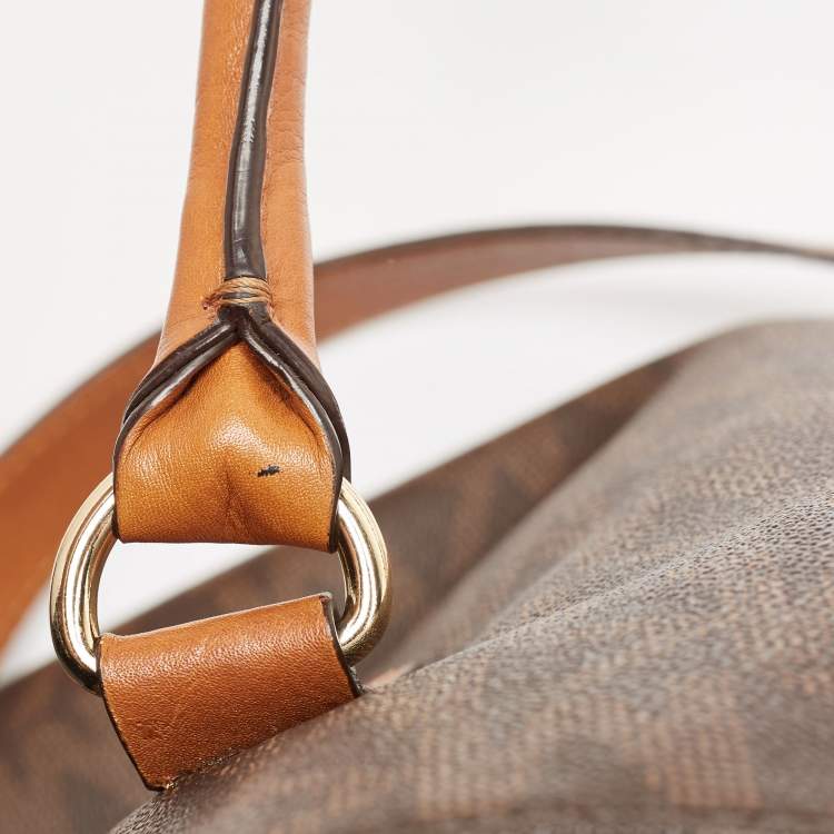 Pre Owned MICHAEL Michael Kors Brown Leather Large North South Hamilton Tote