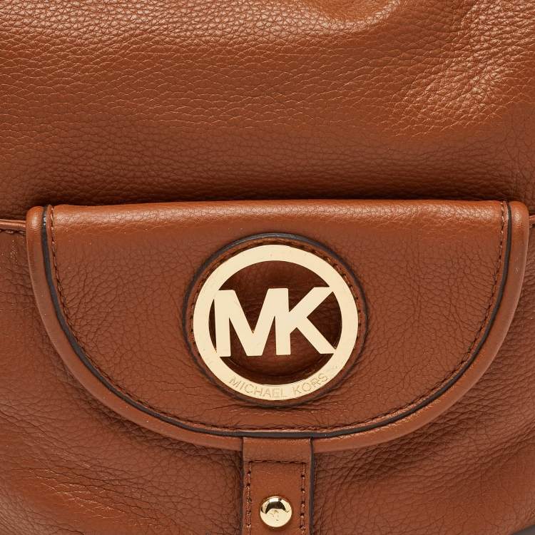 Pre Owned MICHAEL Michael Kors Brown Leather Fulton Hobo