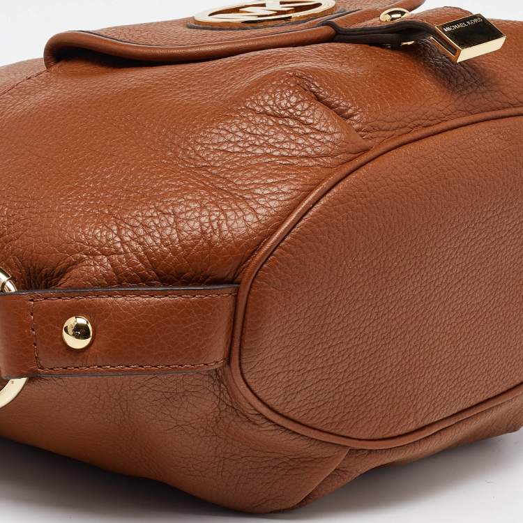 Pre Owned MICHAEL Michael Kors Brown Leather Fulton Hobo