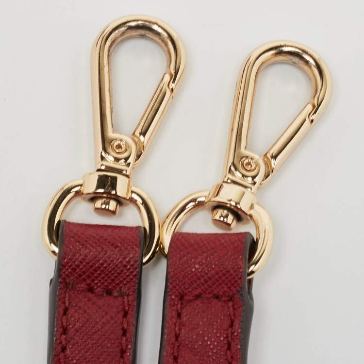 Pre Owned MICHAEL Michael Kors Red Leather Mini Cynthia Tote