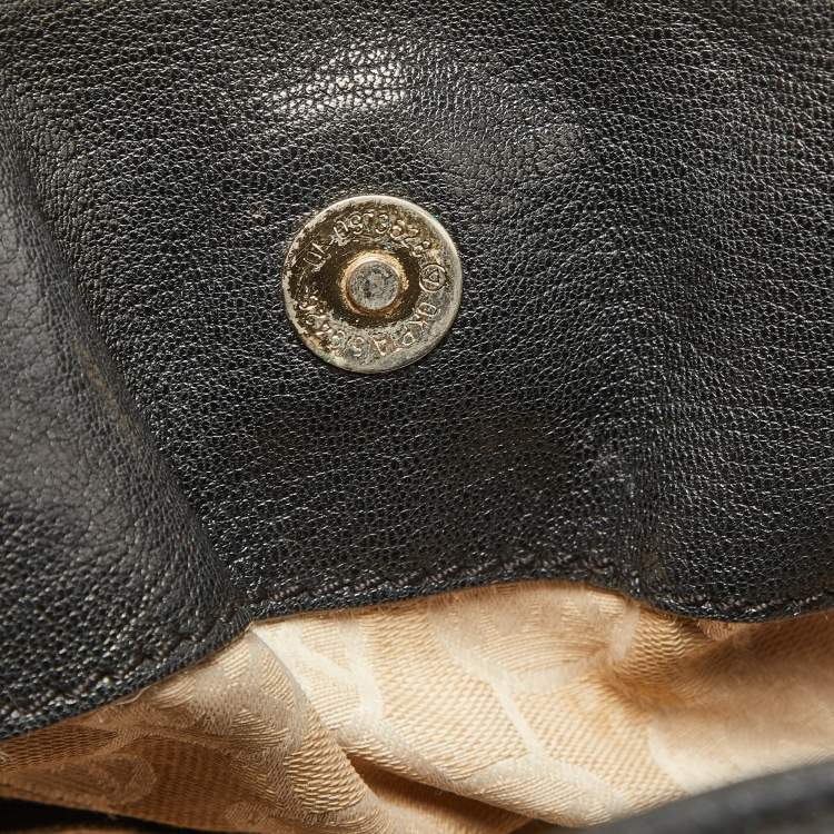 Pre Owned MICHAEL Michael Kors Black Leather Large Hamilton North South Tote