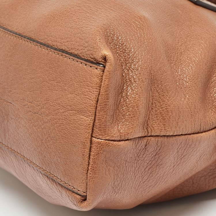 Pre Owned MICHAEL Michael Kors Brown Leather Hamilton Satchel