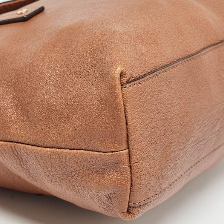 Pre Owned MICHAEL Michael Kors Brown Leather Hamilton Satchel