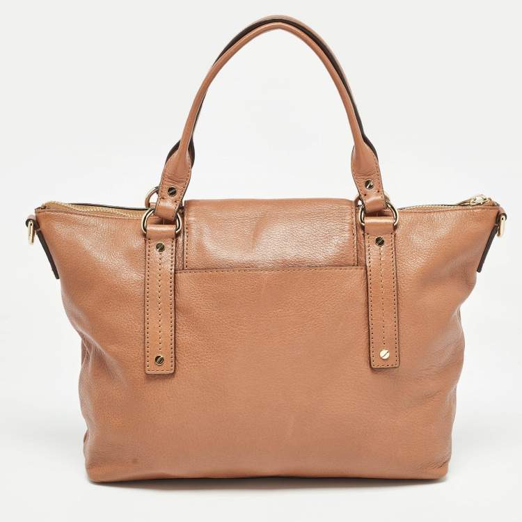 Pre Owned MICHAEL Michael Kors Brown Leather Hamilton Satchel