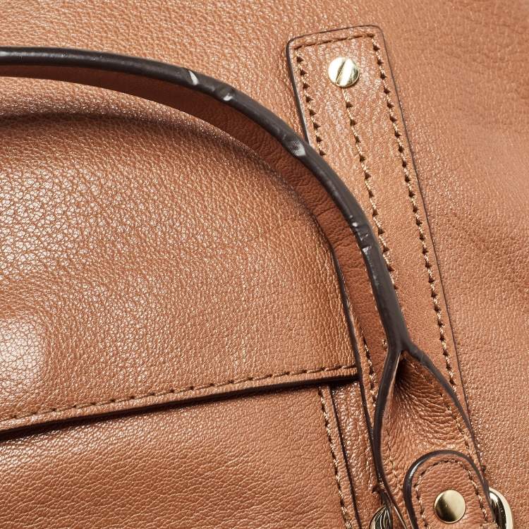 Pre Owned MICHAEL Michael Kors Brown Leather Hamilton Satchel
