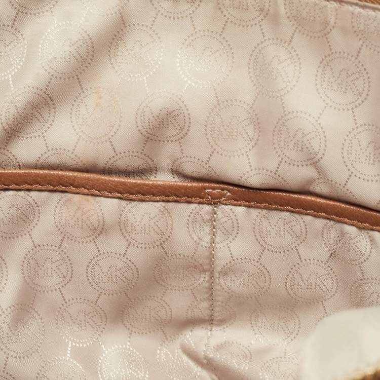 Pre Owned MICHAEL Michael Kors Brown Leather Hamilton Satchel