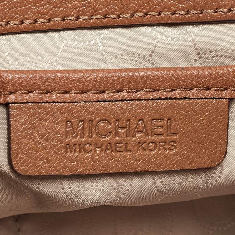 Pre Owned MICHAEL Michael Kors Brown Leather Hamilton Satchel