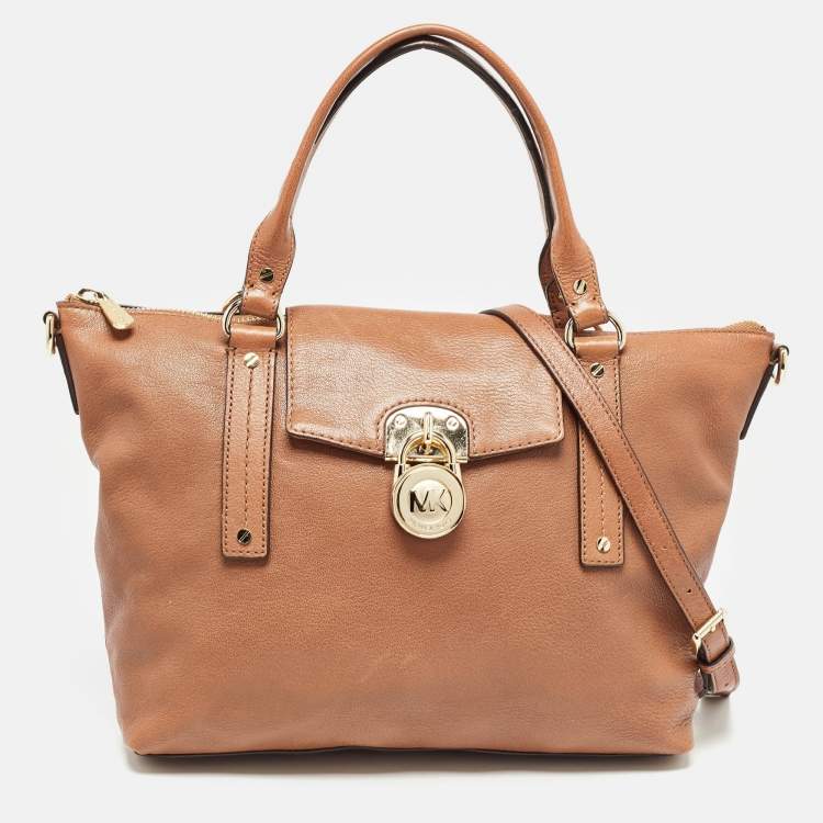 Top Brown Michael Kors Hamilton Satchel