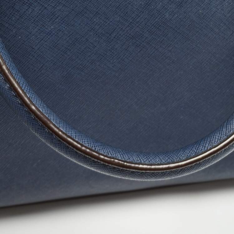 Pre Owned MICHAEL Michael Kors Dark Blue Leather Large Selma Satchel