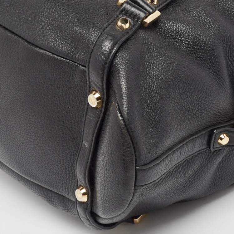 Pre Owned MICHAEL Michael Kors Black Leather Bedford Satchel