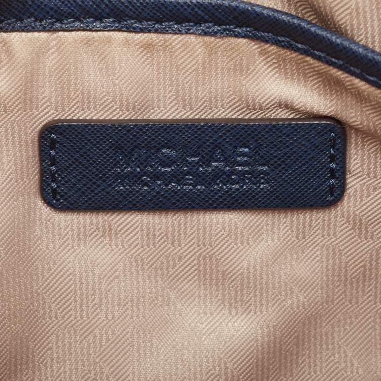 Pre Owned MICHAEL Michael Kors Dark Blue Leather Jet Set Camera Crossbody Bag