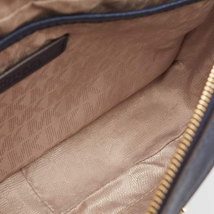 Pre Owned MICHAEL Michael Kors Dark Blue Leather Jet Set Camera Crossbody Bag