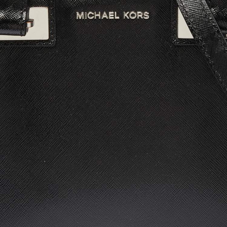 Pre Owned MICHAEL Michael Kors Black Leather Quinn Tote