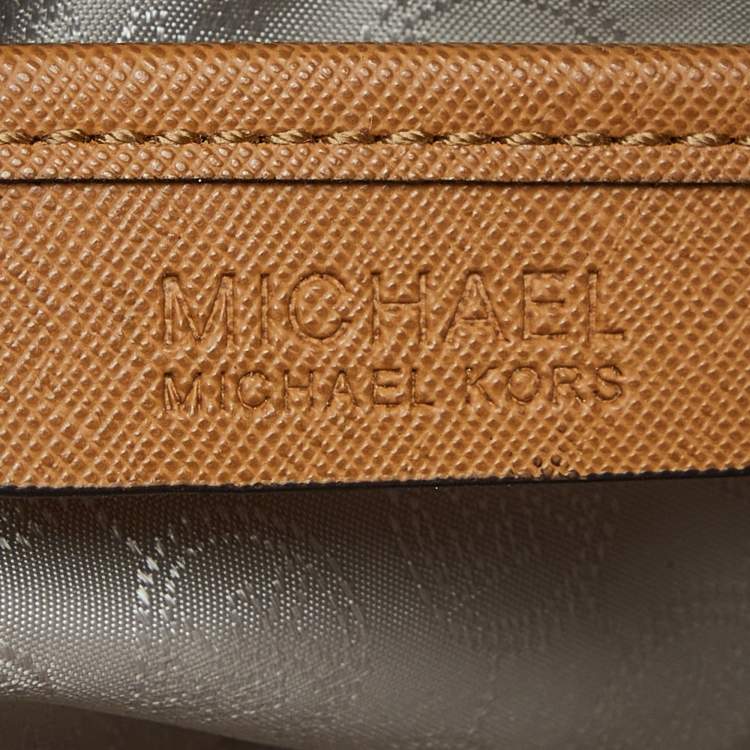 Pre Owned MICHAEL Michael Kors Beige Leather East/West Hamilton Tote