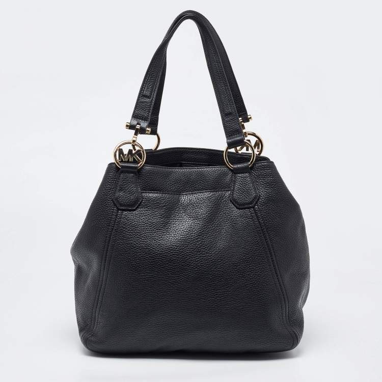 Pre Owned MICHAEL Michael Kors Black Leather Fulton Tote