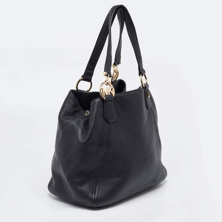 Pre Owned MICHAEL Michael Kors Black Leather Fulton Tote