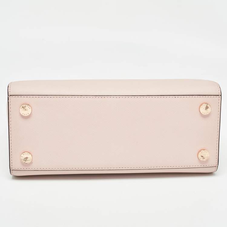 Pre Owned MICHAEL Michael Kors Light Pink Saffiano Leather Medium Selma Tote