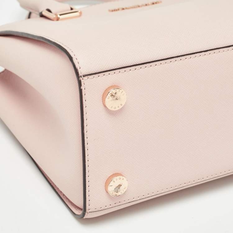 Pre Owned MICHAEL Michael Kors Light Pink Saffiano Leather Medium Selma Tote