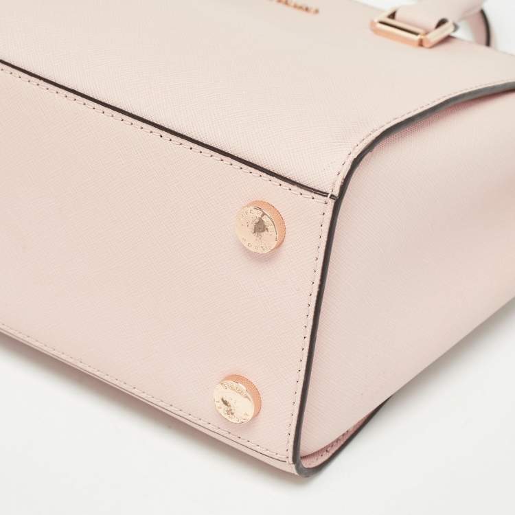 Pre Owned MICHAEL Michael Kors Light Pink Saffiano Leather Medium Selma Tote