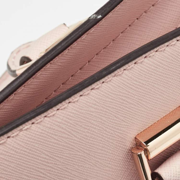 Pre Owned MICHAEL Michael Kors Light Pink Saffiano Leather Medium Selma Tote