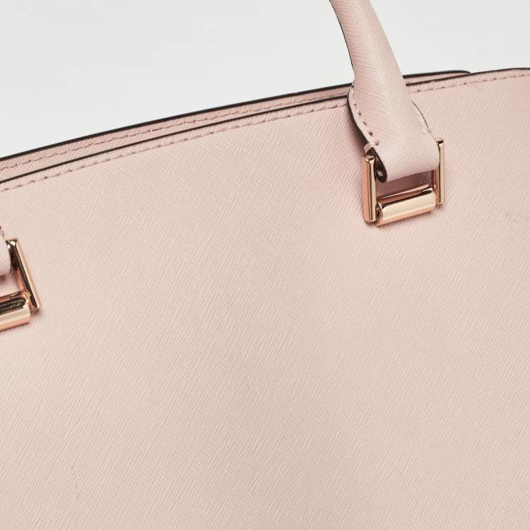 Pre Owned MICHAEL Michael Kors Light Pink Saffiano Leather Medium Selma Tote