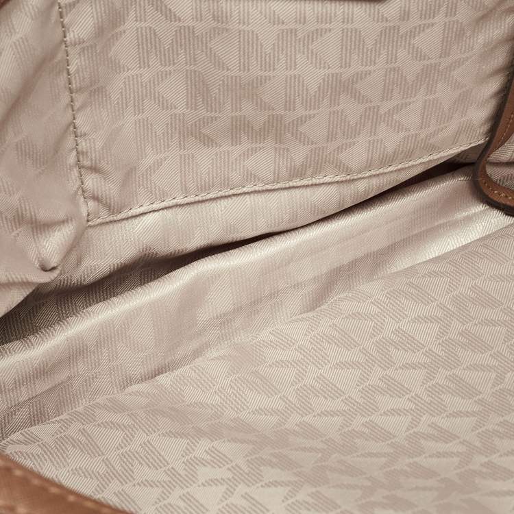 مملوكة مسبقًا MICHAEL Michael Kors Brown Saffiano Leather Large Jet Set Travel Tote