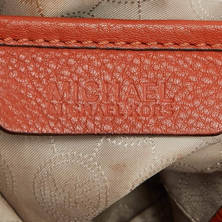 Pre Owned MICHAEL Michael Kors Orange Leather Hobo
