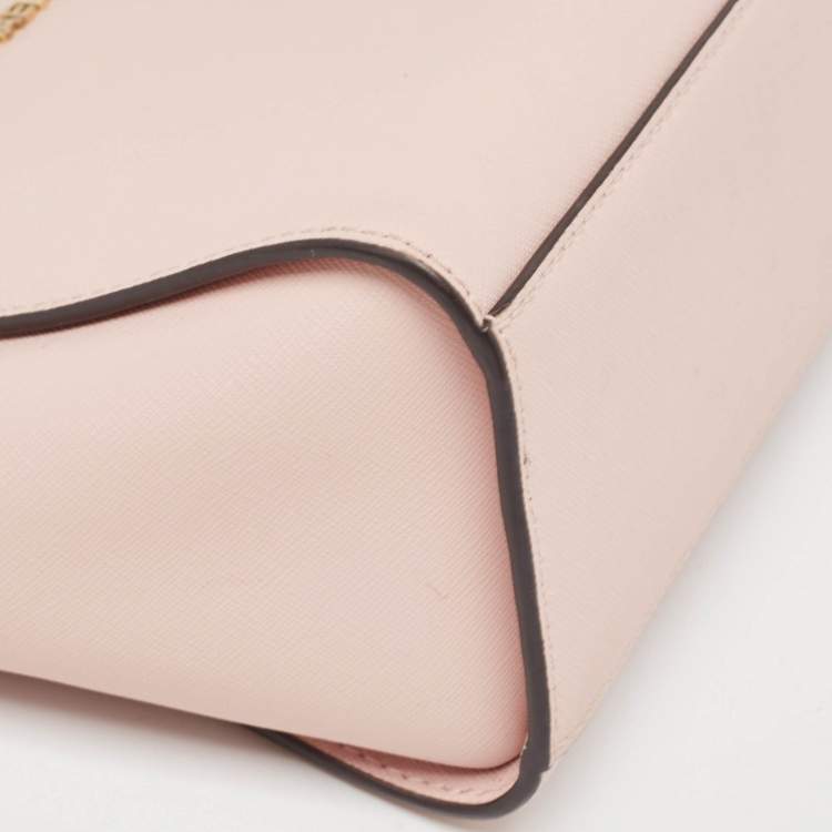 Pre Owned MICHAEL Michael Kors Pink Saffiano Leather Medium Selma Crossbody Bag