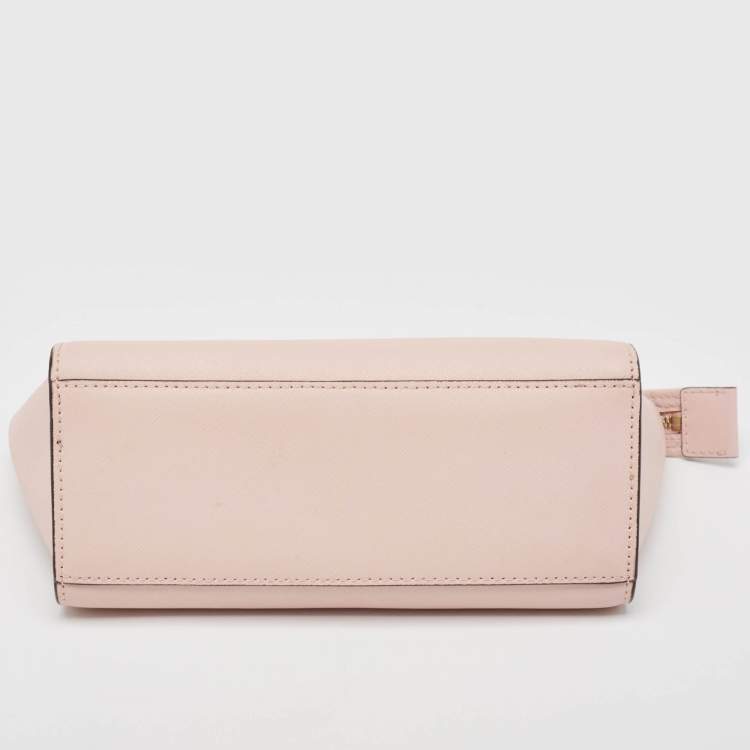 Pre Owned MICHAEL Michael Kors Pink Saffiano Leather Medium Selma Crossbody Bag