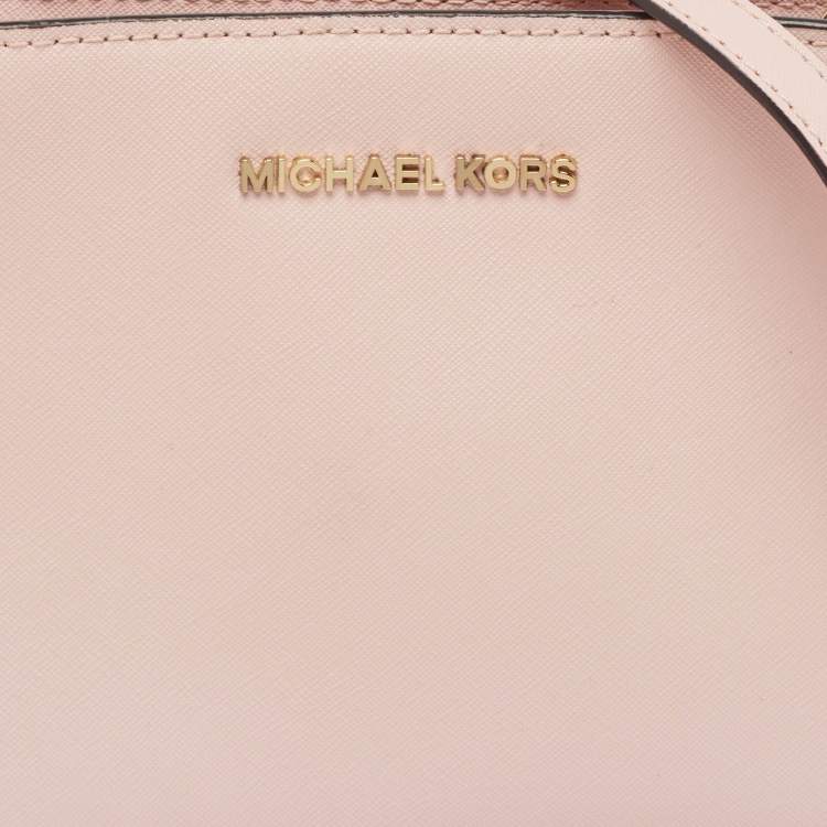 Pre Owned MICHAEL Michael Kors Pink Saffiano Leather Medium Selma Crossbody Bag