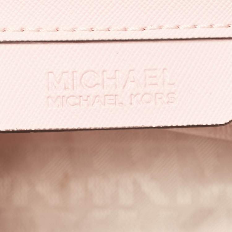 Pre Owned MICHAEL Michael Kors Pink Saffiano Leather Medium Selma Crossbody Bag