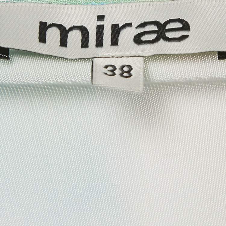 مملوكة مسبقًا Mirae Green Jersey Tani Lilies Top and Skirt Set M