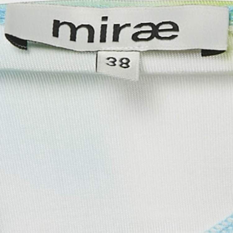 مملوكة مسبقًا Mirae Green Jersey Tani Lilies Top and Skirt Set M