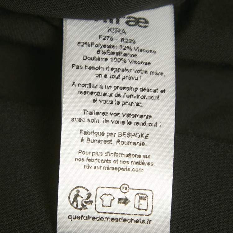 Pre Owned Mirae Black Bow Detail Stretch Crepe Mini Dress S