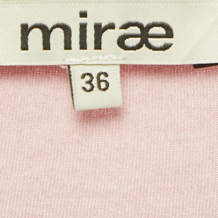 Pre Owned Mirae Multicolor Jersey Fringed Asymmetric Short Dress S