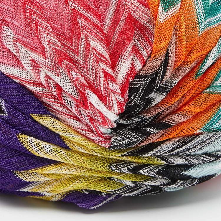 Pre Owned Missoni Mare Multicolor Chevron Knit Turban One Size