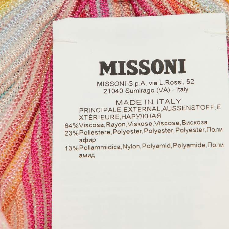 Pre Owned Missoni Mare Multicolor Striped Lurex Knit Headband