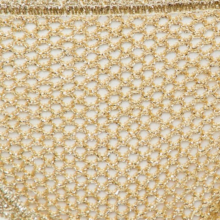 Pre Owned Missoni Mare Gold Lurex Knit Bikini Set S