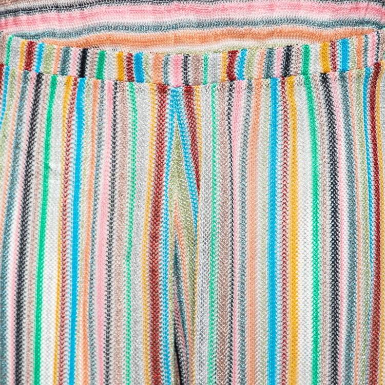 Pre Owned Missoni Mare Multicolor Patterned Lurex Knit Jumpsuit L