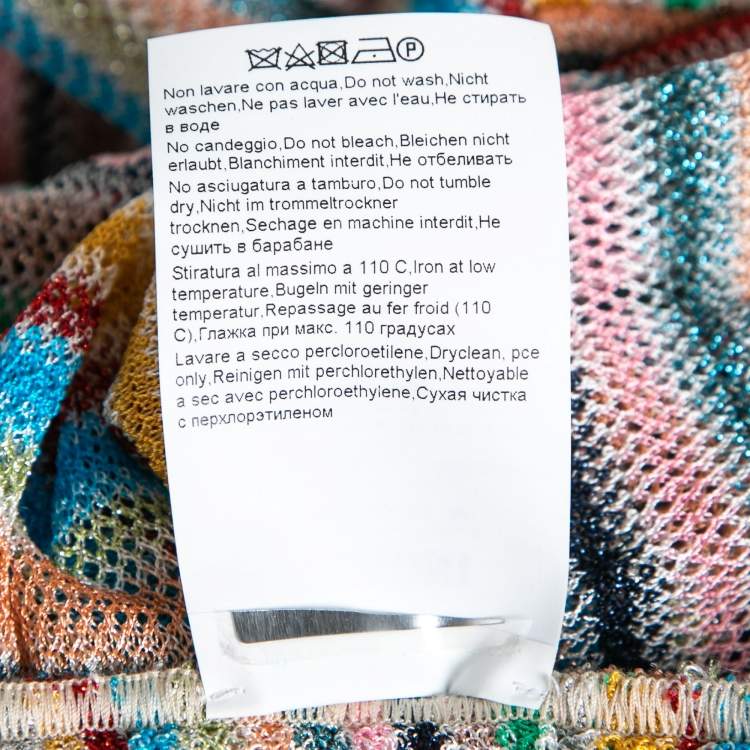 Pre Owned Missoni Mare Multicolor Patterned Lurex Knit Jumpsuit L