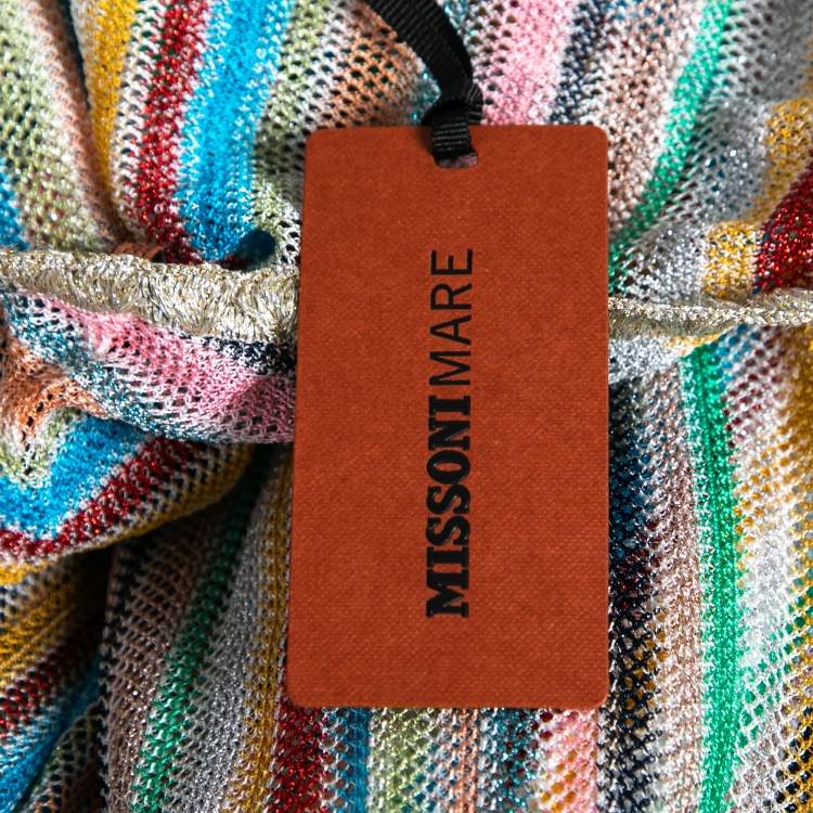 Pre Owned Missoni Mare Multicolor Patterned Lurex Knit Jumpsuit L