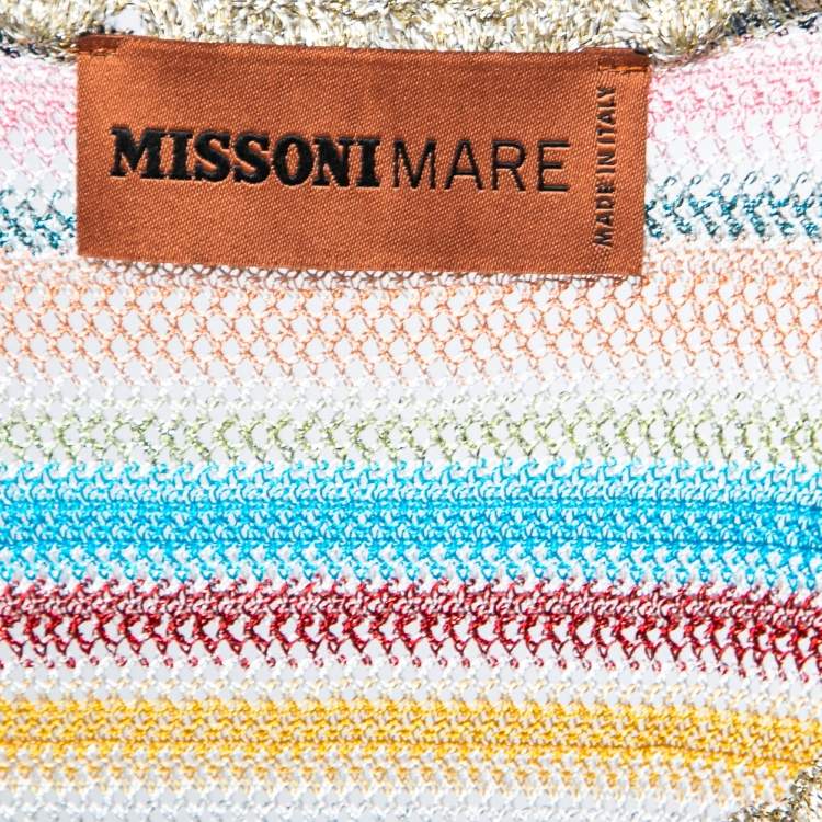 Pre Owned Missoni Mare Multicolor Patterned Lurex Knit Jumpsuit L