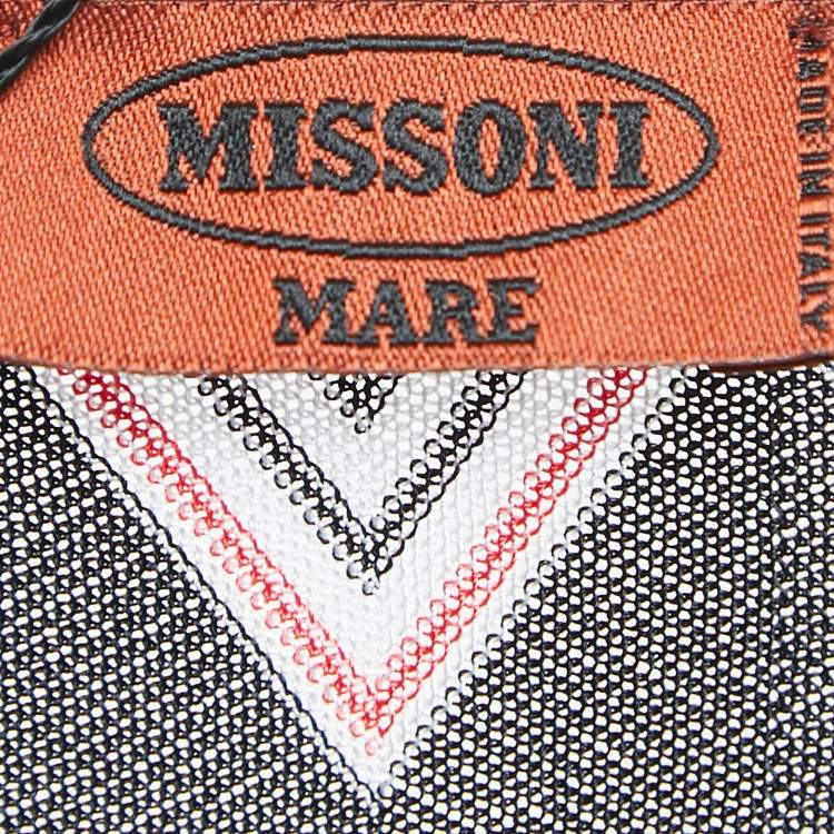 Pre Owned Missoni Mare Multicolor Chevron Knit Cover-Up Dress L