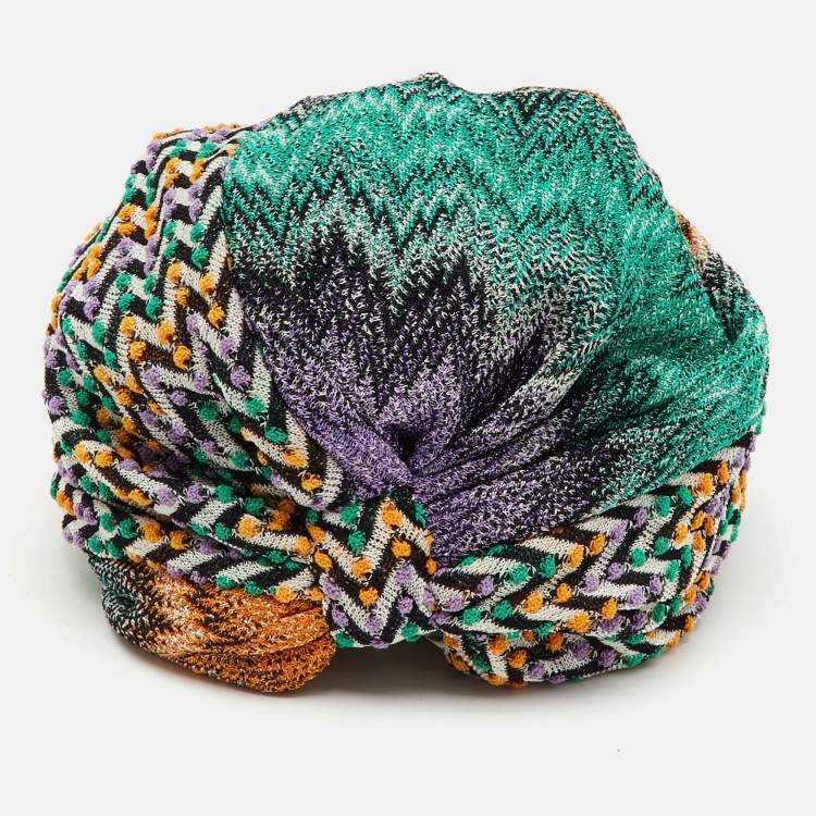 Pre Owned Missoni Mare Multicolor Lurex Knit Headband One Size