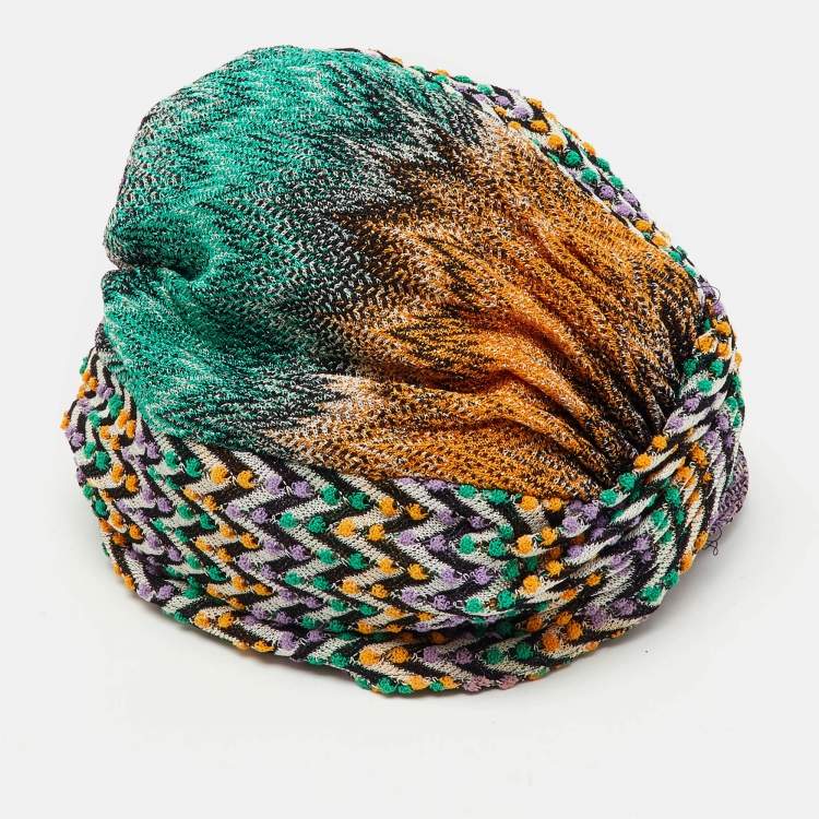 Pre Owned Missoni Mare Multicolor Lurex Knit Headband One Size