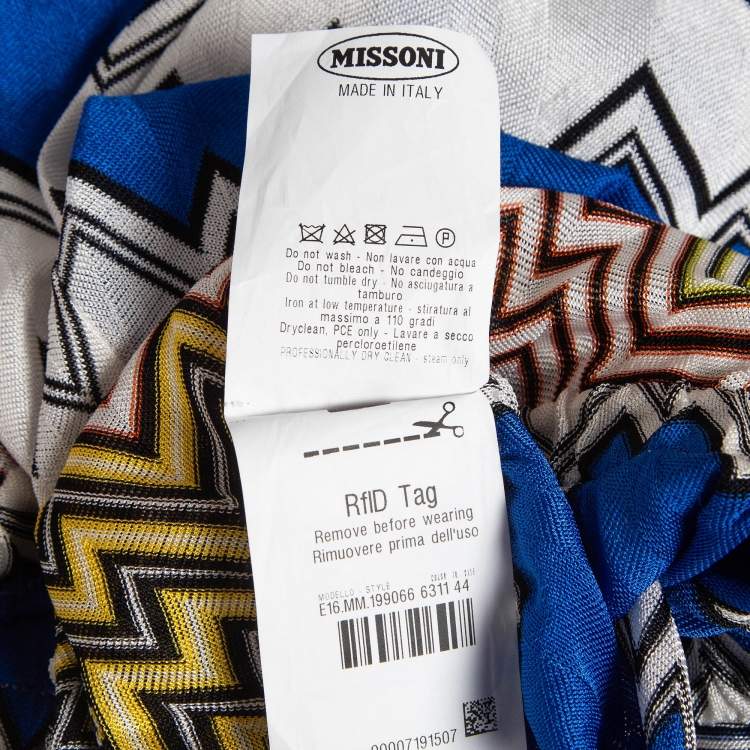 Pre Owned Missoni Mare Multicolor Chevron Knit Playsuit M