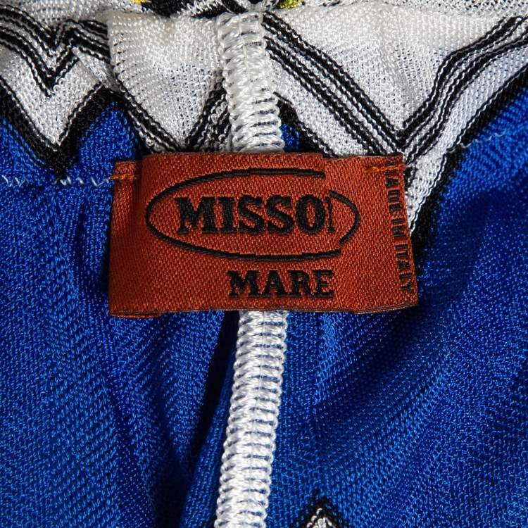 Pre Owned Missoni Mare Multicolor Chevron Knit Playsuit M