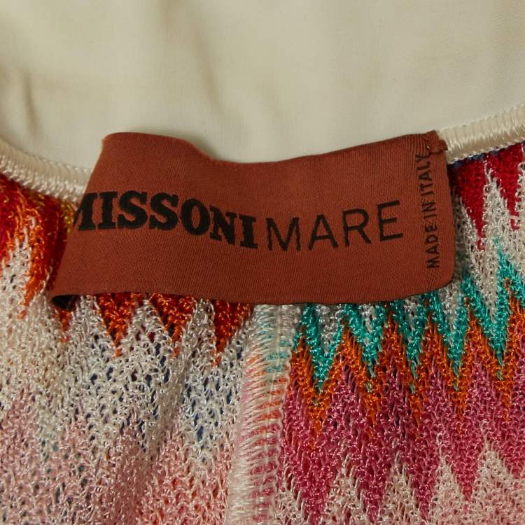 Pre Owned Missoni Mare Multicolor Chevron Knit Playsuit L