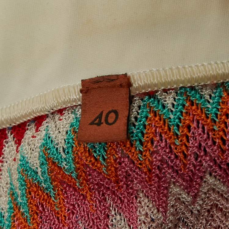 Pre Owned Missoni Mare Multicolor Chevron Knit Playsuit L