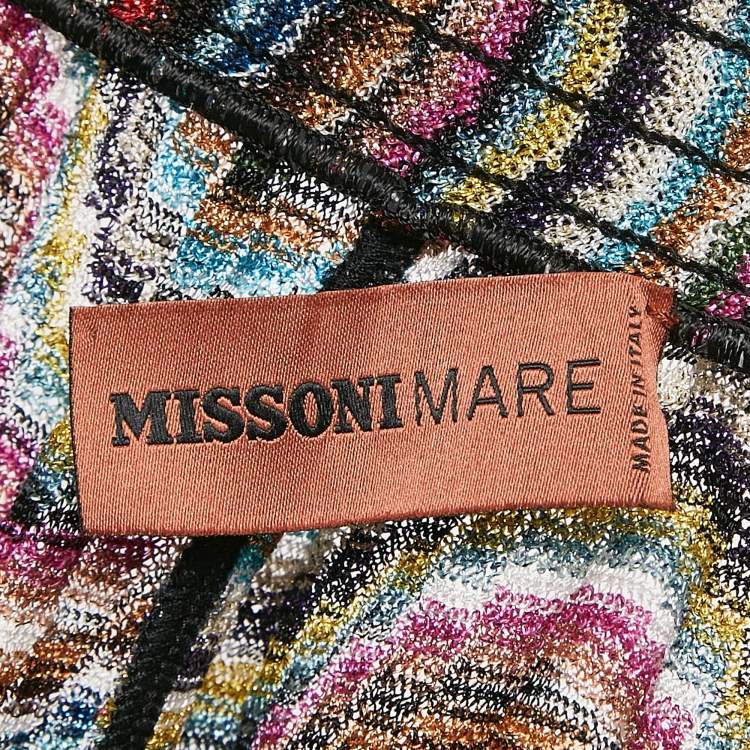 Pre Owned Missoni Mare Multicolor Patterned Lurex Knit Skorts M